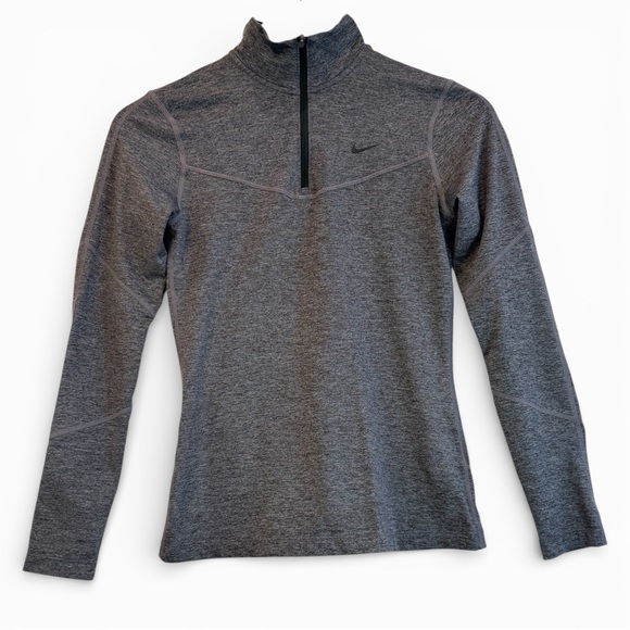 Nike Tops - Nike Charcoal Gray Quarter-Zip Top